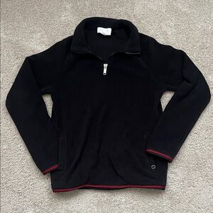 Kids Gucci Black Fleece Quarter Zip Pullover